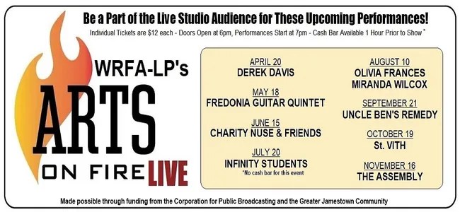 WRFA-LP's Arts on Fire Live